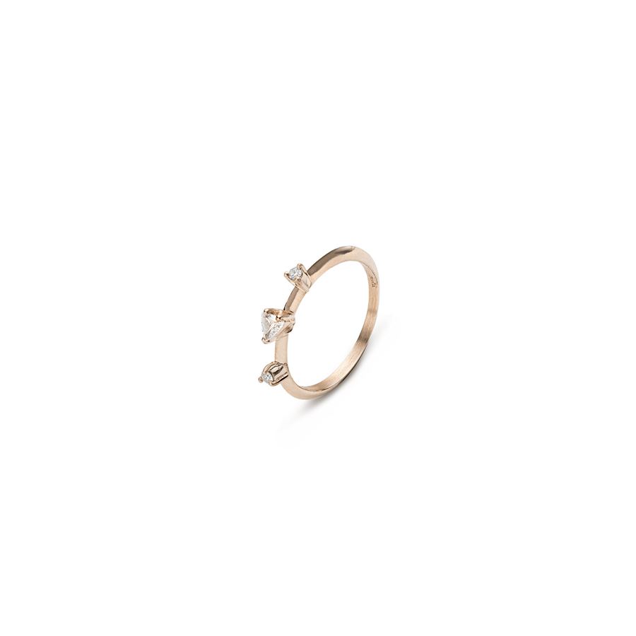 Anello 'Balance' in oro rosa con triangolo BALANCE | AN 9R1TRNGL 2TO CT.0,17